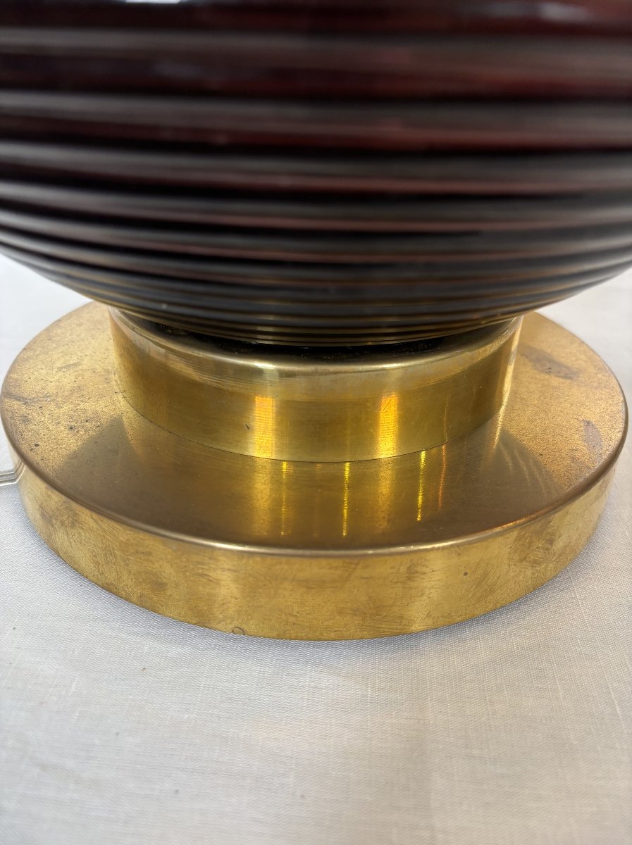 Paire de lampes en verre de Murano des années 80, Italie, XXe siècle-photo-6