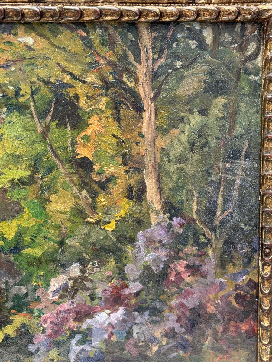 20th Century School, Late Impressionism, Waterside Landscape, Signed And Dated 1910-photo-2