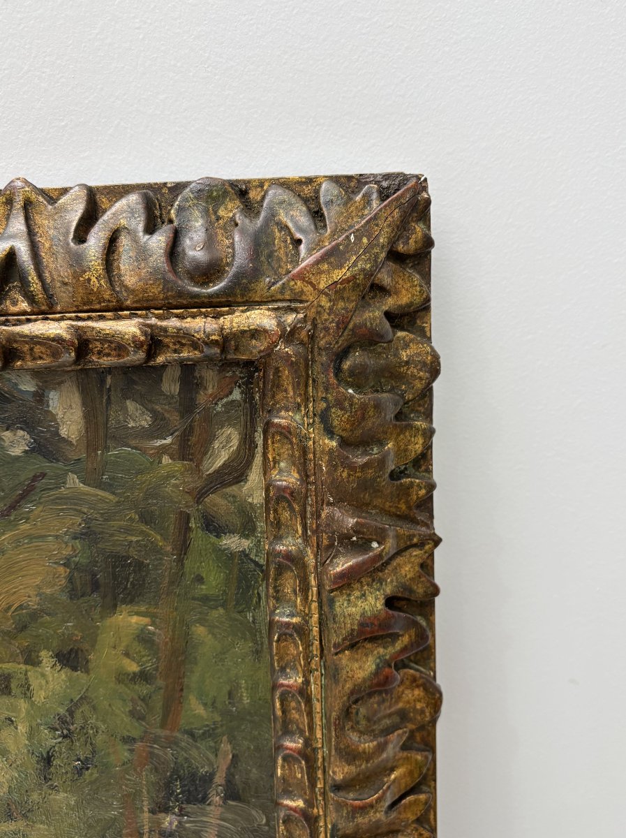 20th Century School, Late Impressionism, Waterside Landscape, Signed And Dated 1910-photo-4