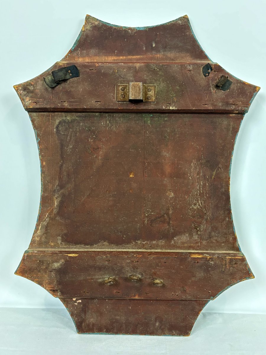 Coat Of Arms / Antique Standard-bearer - Female Allegory - 19th Century-photo-2