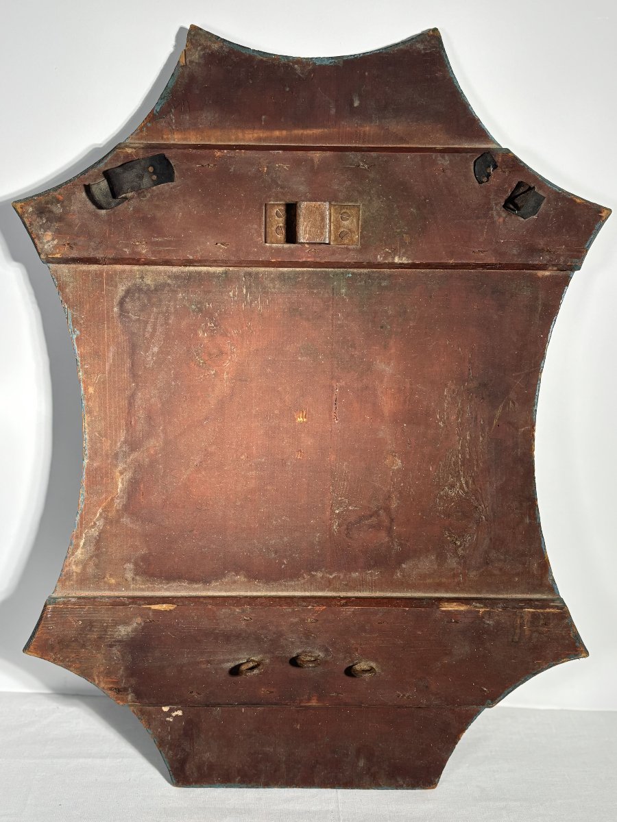 Coat Of Arms / Antique Standard-bearer - Female Allegory - 19th Century-photo-6