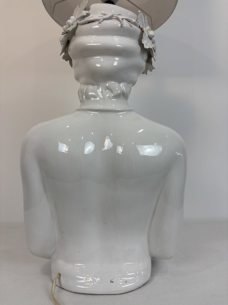 Grande lampe en céramique attribuée à Capodimonte -Italie - circa 1960/1970-photo-5