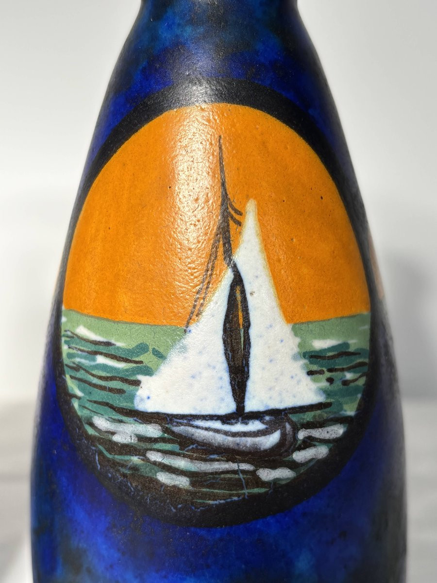 Louis DAGE (1885-1964) - Paire de vases  en céramique signés - Art Déco, vers 1925-1935-photo-2
