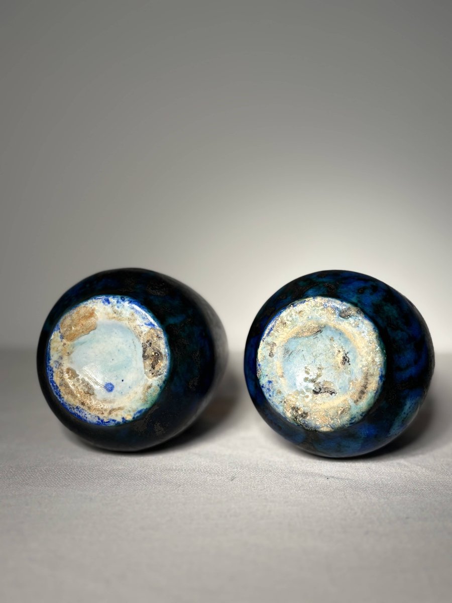 Louis DAGE (1885-1964) - Paire de vases  en céramique signés - Art Déco, vers 1925-1935-photo-1