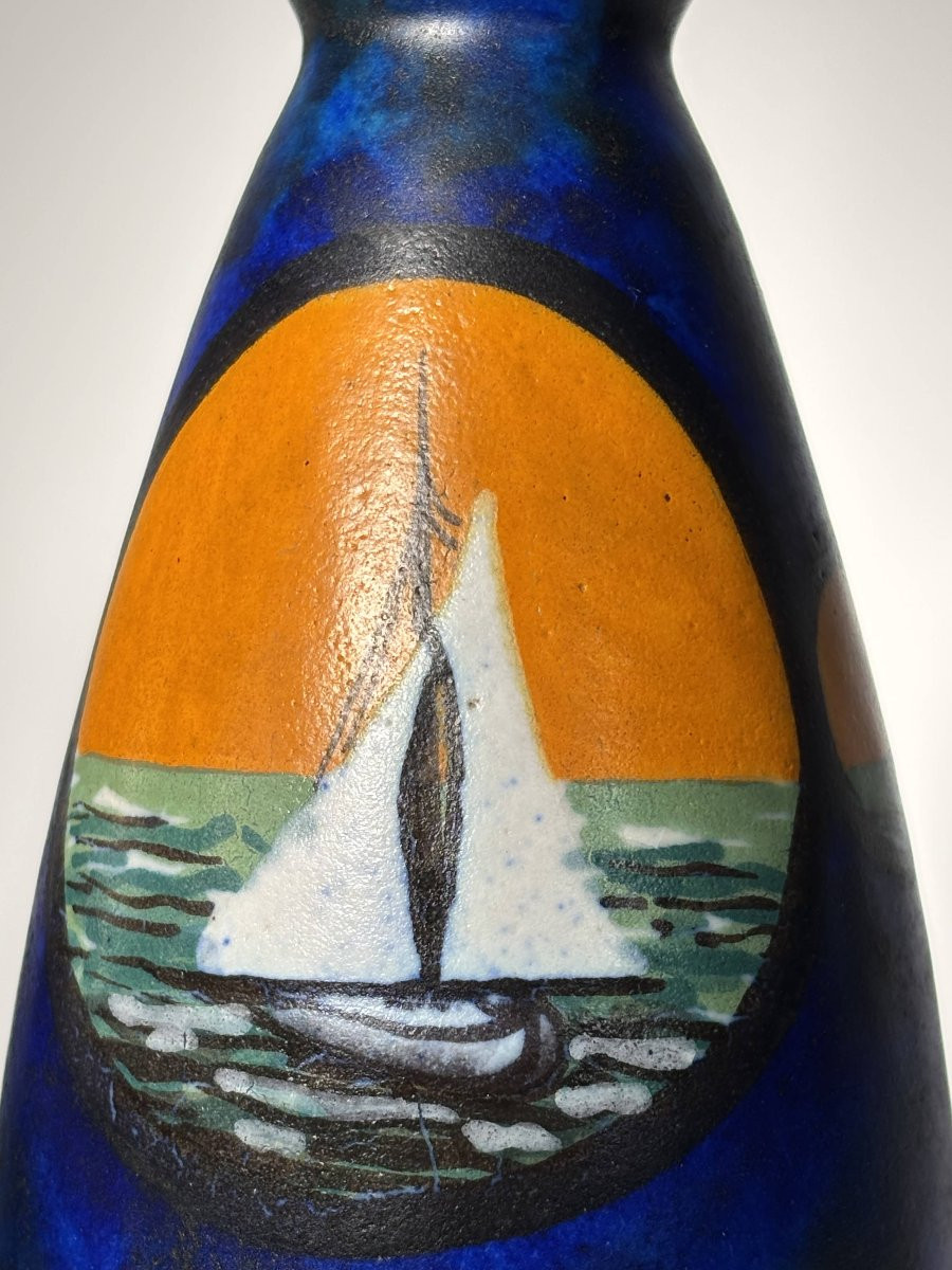 Louis DAGE (1885-1964) - Paire de vases  en céramique signés - Art Déco, vers 1925-1935-photo-6