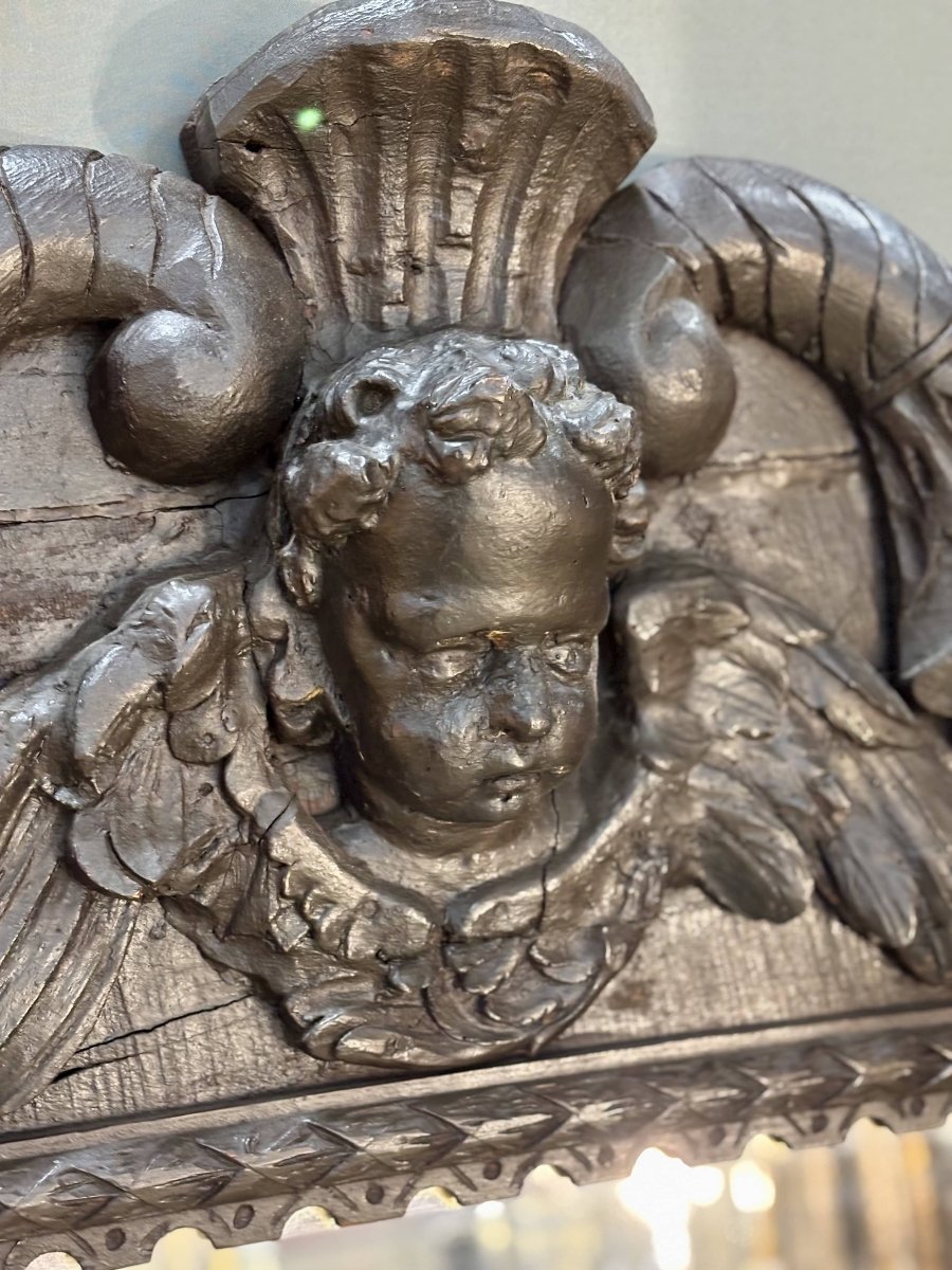 Miroir d'Apparat au Putto et Dauphins - France ou Allemagne - XVIIIe siècle-photo-2