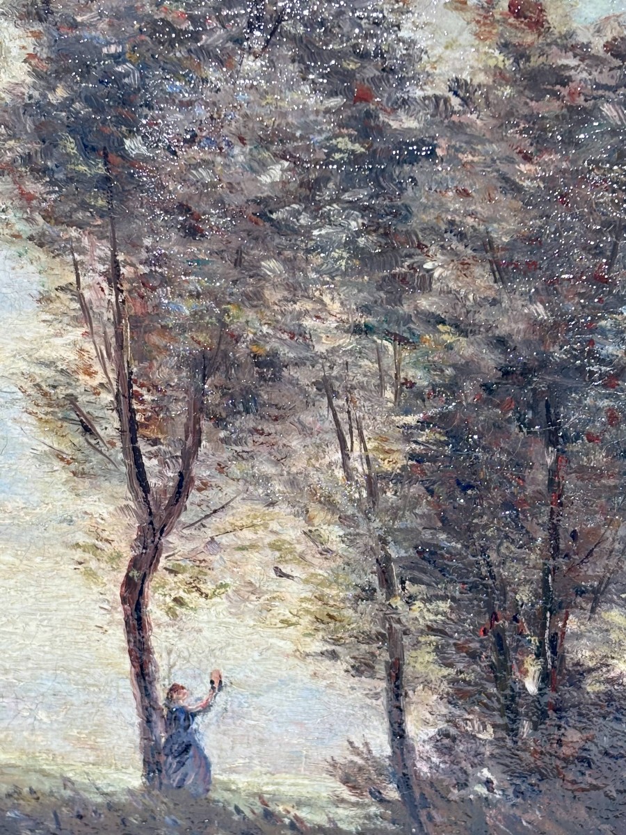 19th-century French School - Dance Of The Nymphs, After Camille Corot-photo-3