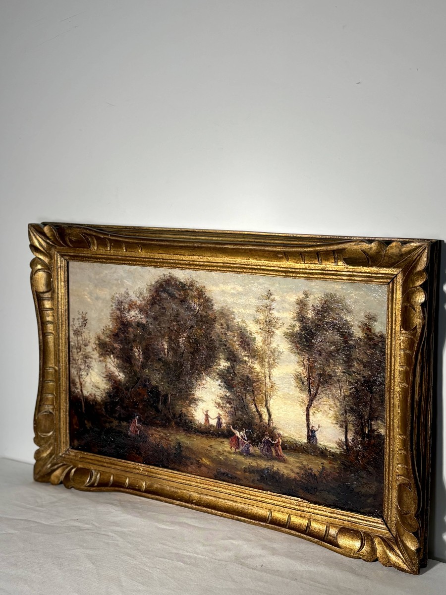 19th-century French School - Dance Of The Nymphs, After Camille Corot-photo-4