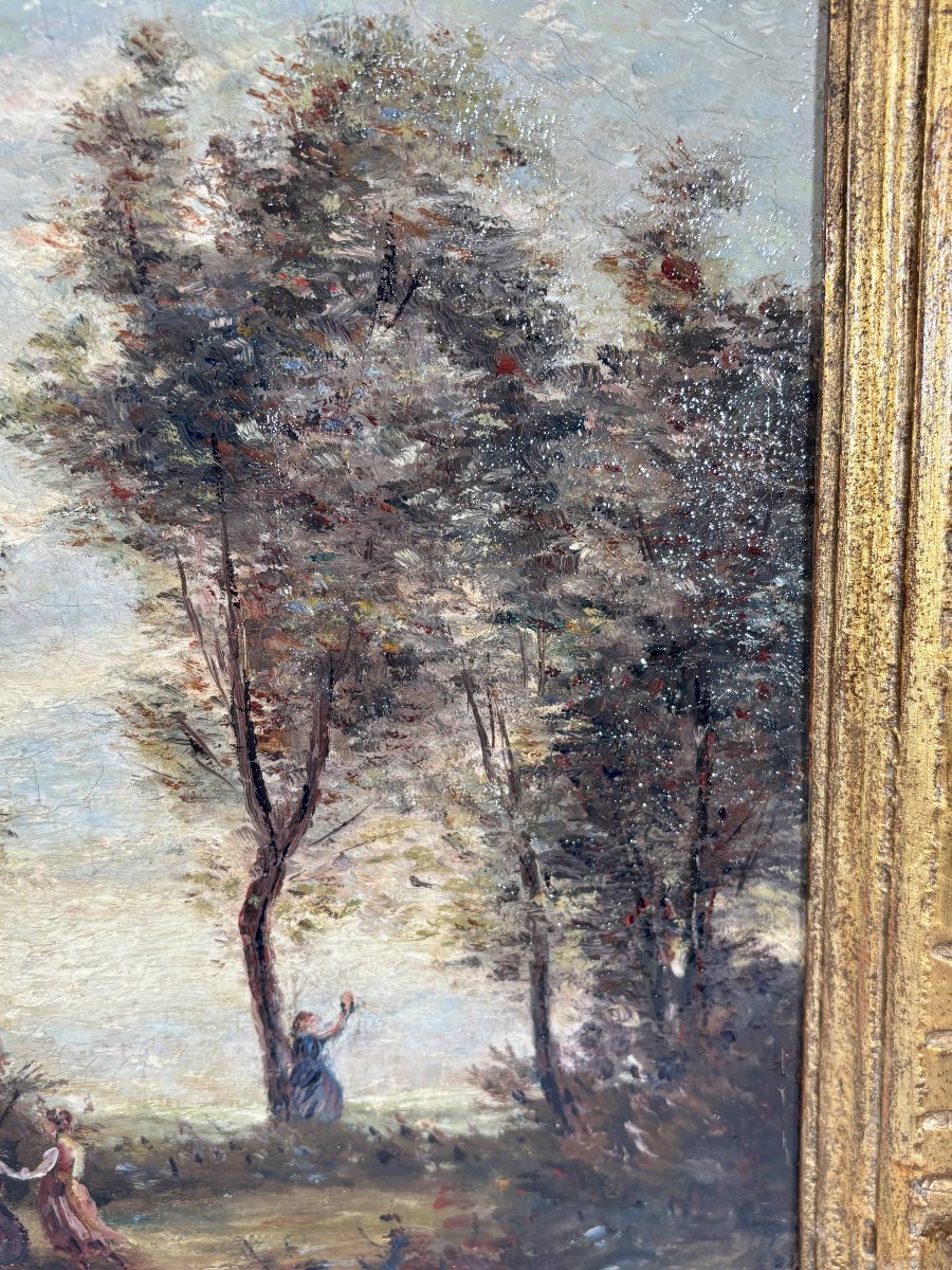 19th-century French School - Dance Of The Nymphs, After Camille Corot-photo-2