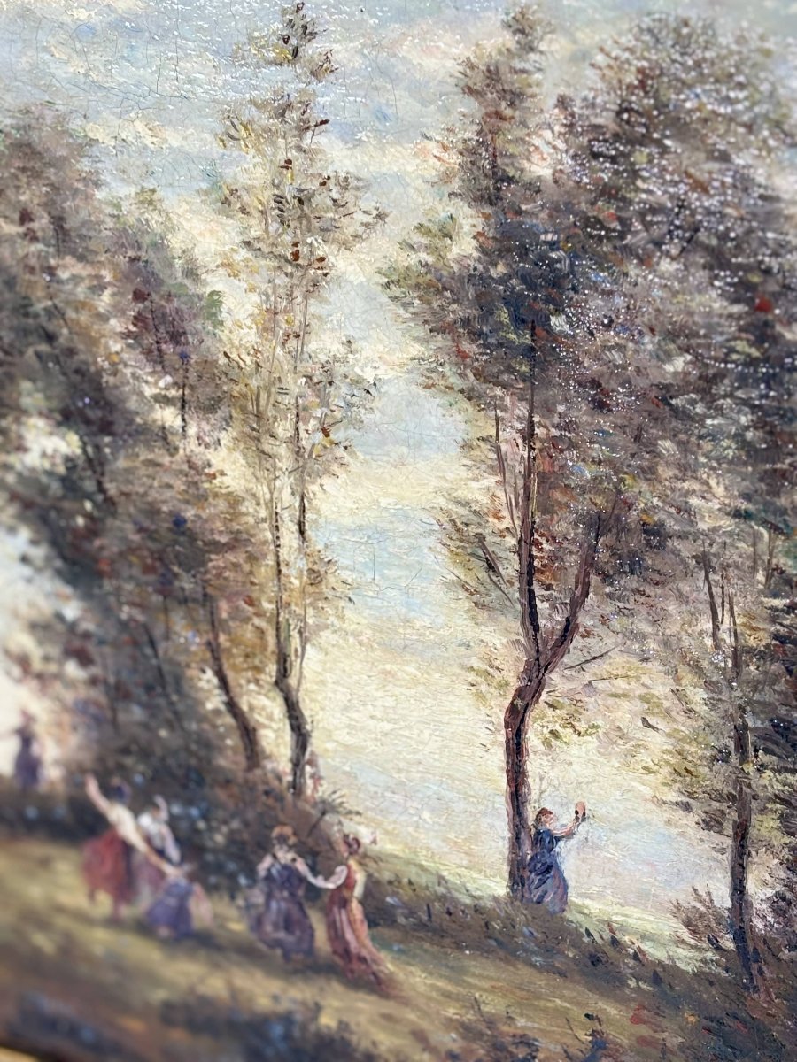 19th-century French School - Dance Of The Nymphs, After Camille Corot-photo-7
