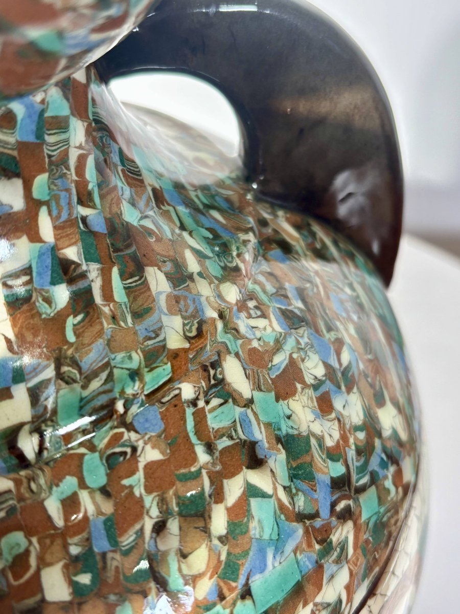 Monumental Vase By Jean Gerbino (1876-1966) - Vallauris, France-photo-7