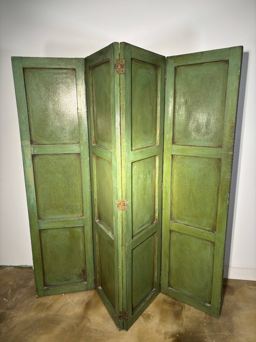 Rare paravent en "Arte Povera" d'après Carle Vernet - Epoque Directoire / Consulat-photo-6