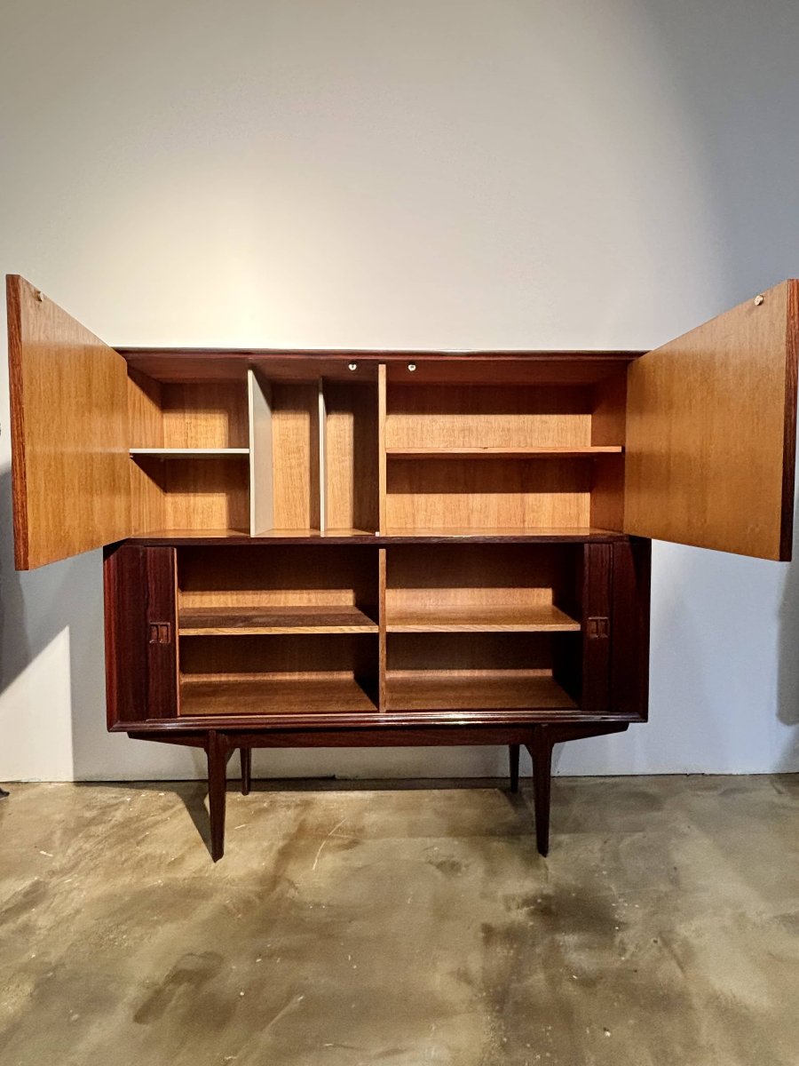 Highboard Cabinet In Rio Rosewood By Oswald Vermaercke , Belgium - 1960-photo-3