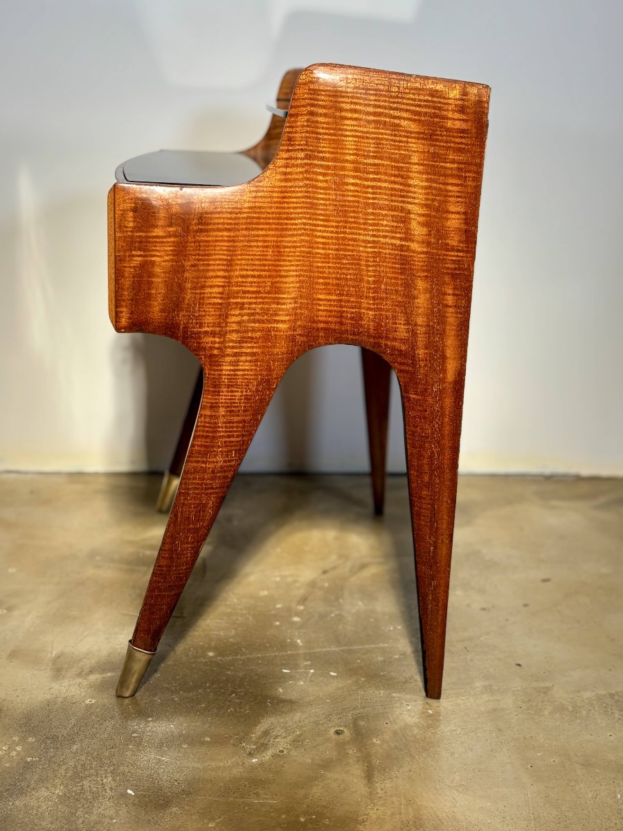 Paire de tables de chevet - Dans le goût de Paolo Buffa, Milan,  circa 1960-photo-2