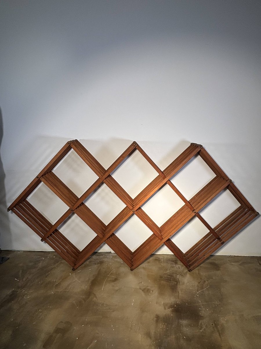 Modular Folding Bookcase, Attributed To Vico Magistretti, Italy Circa 1970-photo-4