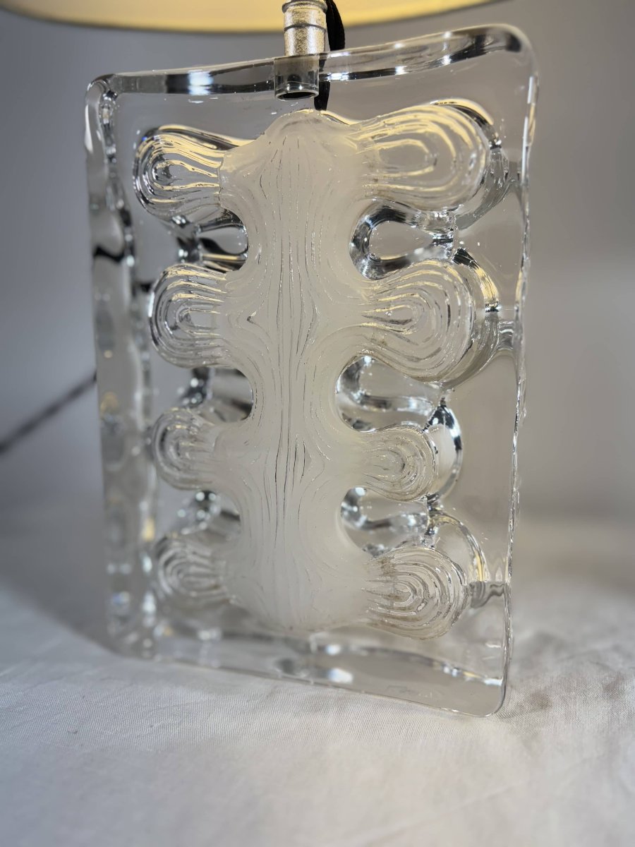 Daum - Paire de lampes en cristal, modèle Lynx, Jean-Pierre Demarchi pour Daum, France, 1973-photo-3