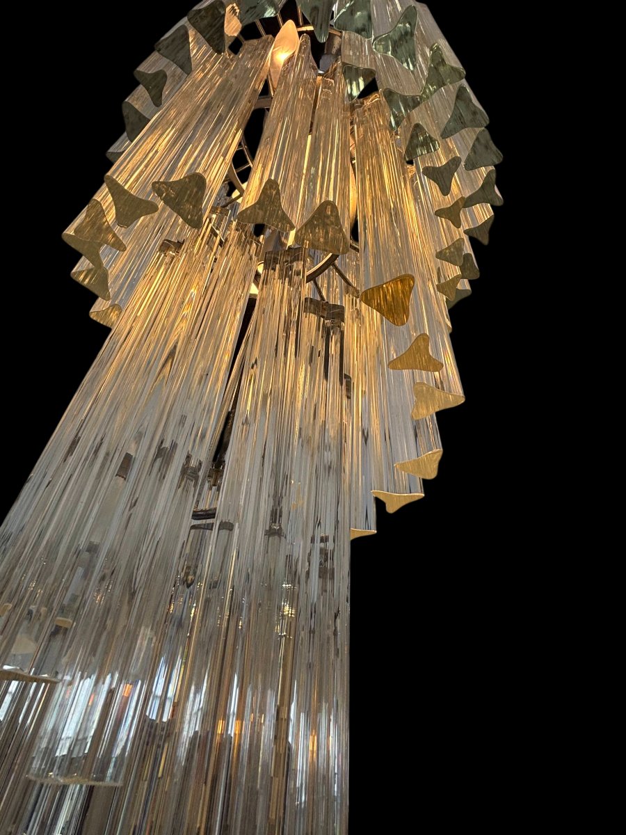  Important lustre cascade Venini en verre de Murano – Italie, vers 1960-1970-photo-4