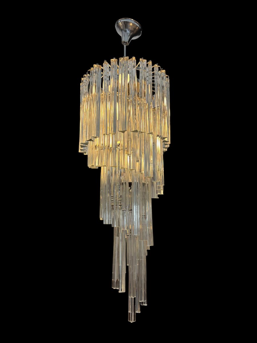  Important lustre cascade Venini en verre de Murano – Italie, vers 1960-1970-photo-2