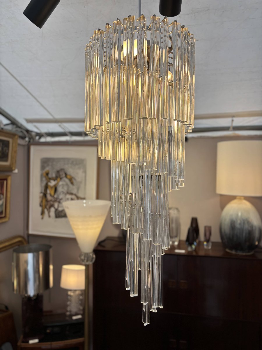  Important lustre cascade Venini en verre de Murano – Italie, vers 1960-1970-photo-4