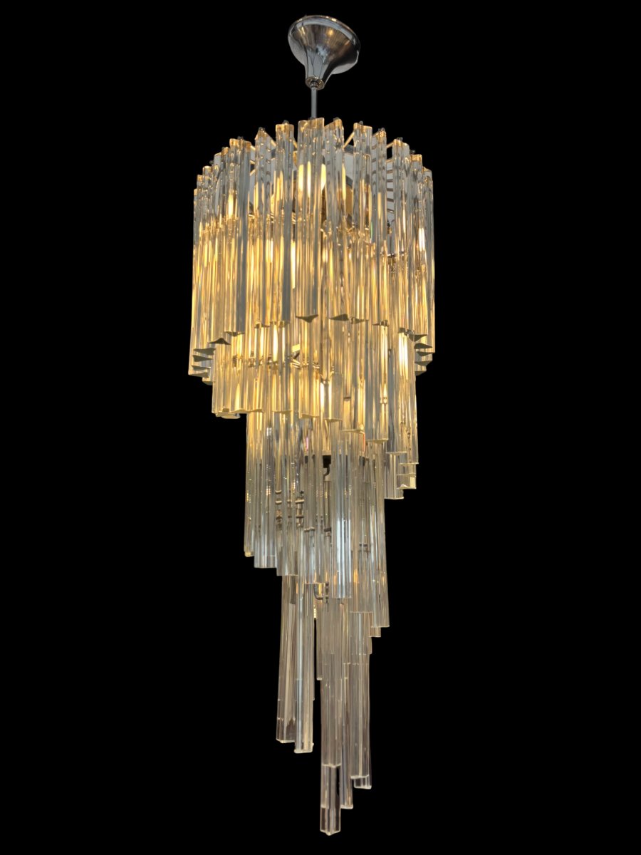  Important lustre cascade Venini en verre de Murano – Italie, vers 1960-1970