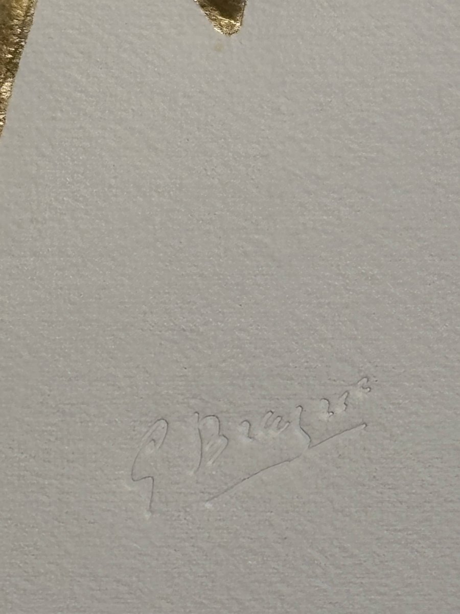 Georges Braque (after) - “astéria,” Fine Gold-embossed Print - Heger De Löwenfeld, C. 1970-photo-3