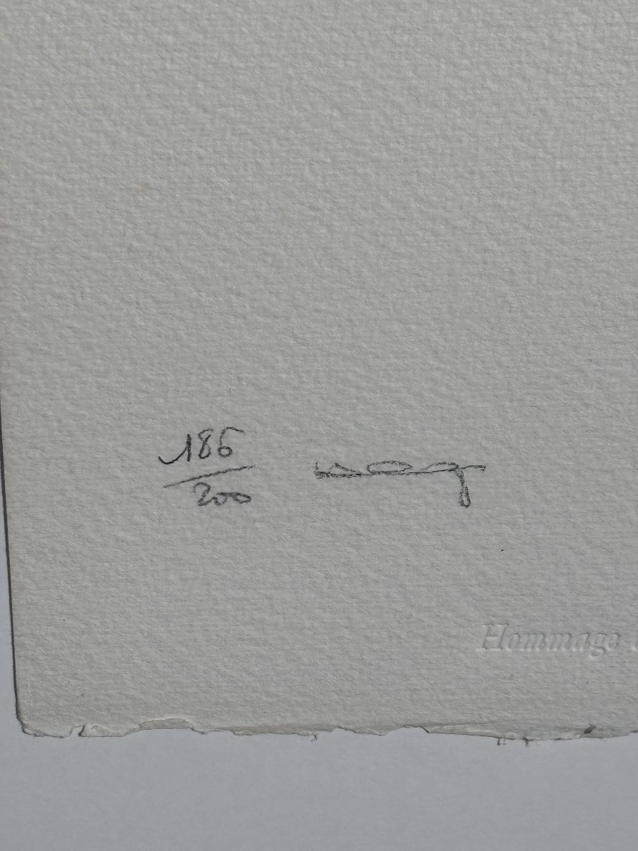 Georges Braque (after) - “astéria,” Fine Gold-embossed Print - Heger De Löwenfeld, C. 1970-photo-4