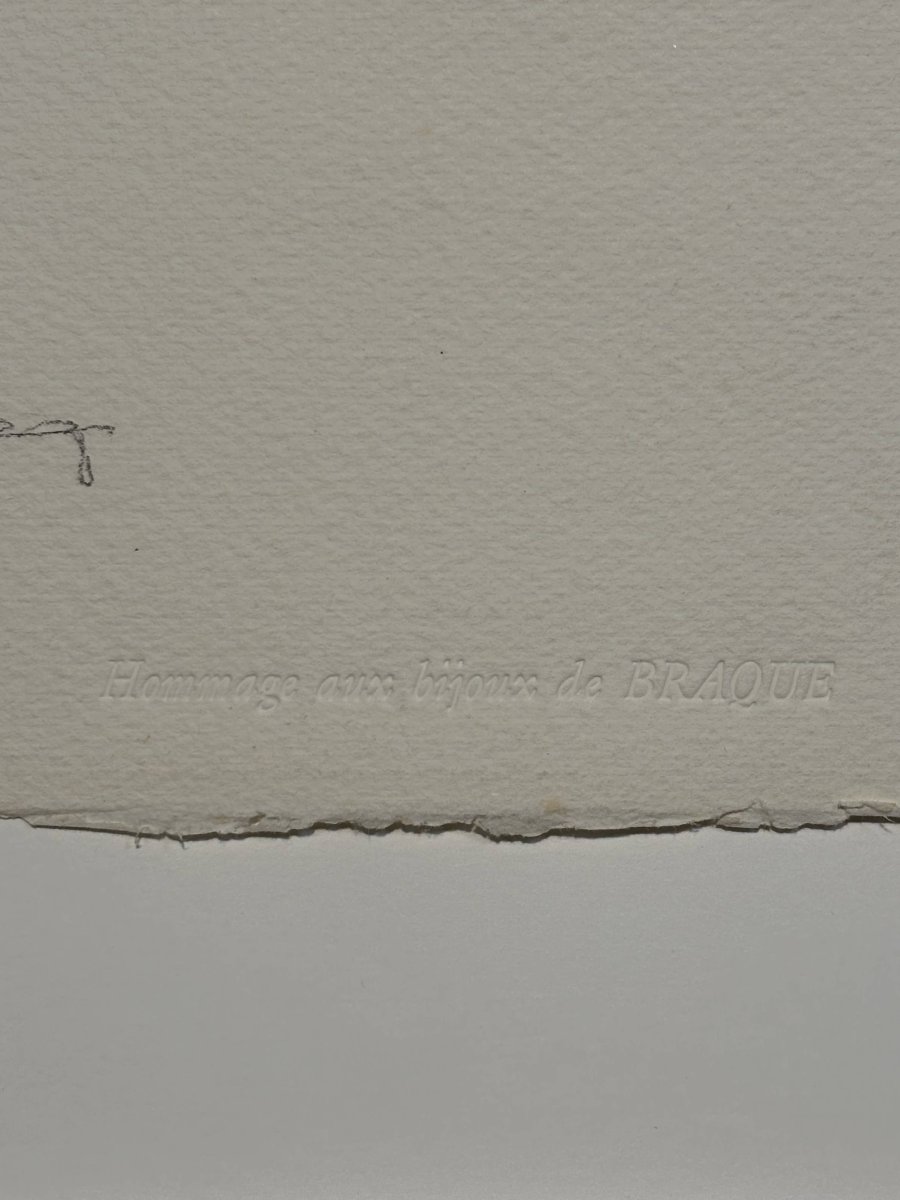 Georges Braque (after) - “astéria,” Fine Gold-embossed Print - Heger De Löwenfeld, C. 1970-photo-3