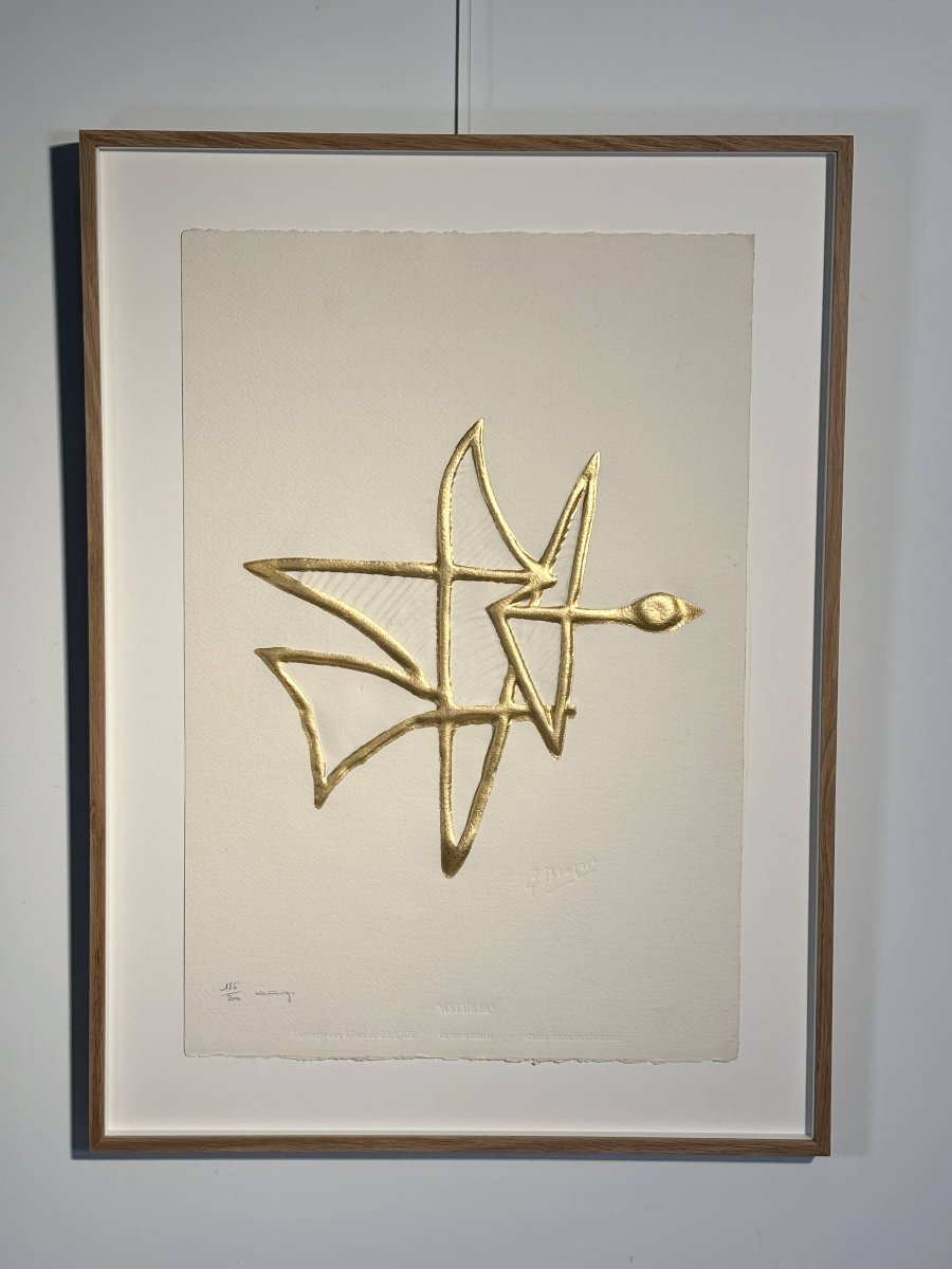 Georges Braque (after) - “astéria,” Fine Gold-embossed Print - Heger De Löwenfeld, C. 1970-photo-5