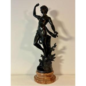 Bronze With Black Patina, Italian School Of The 20th Century, Signed Farbel