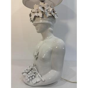 Grande lampe en céramique attribuée à Capodimonte -Italie - circa 1960/1970