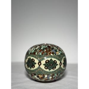 Jean Gerbino (1876-1966) - Boule Pique-fleurs In Mixed Clay, Vallauris Circa 1950-1960