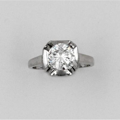 Bague brillant solitaire 1.66 ct