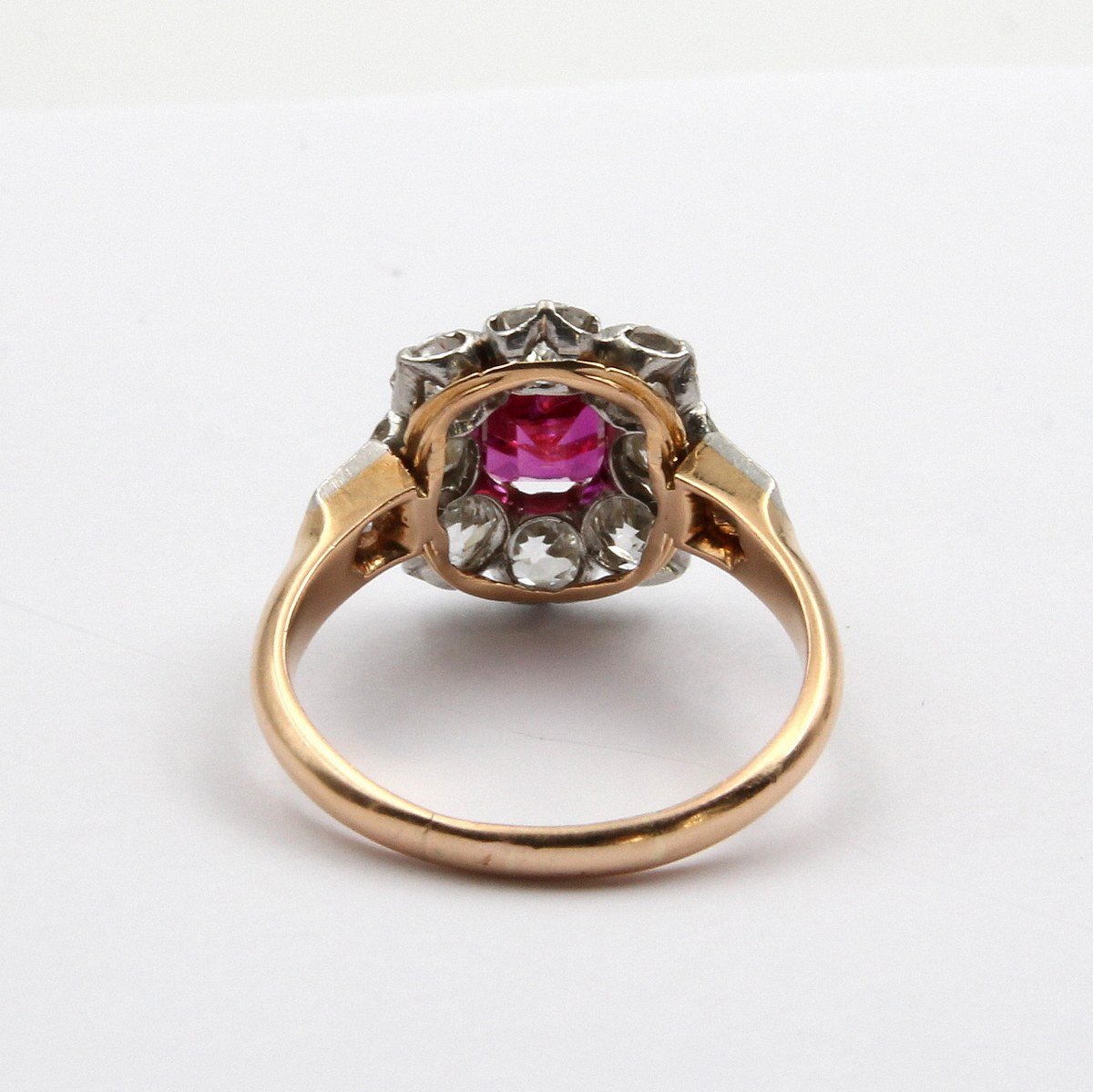 Burmese Ruby Pompadour Ring-photo-3