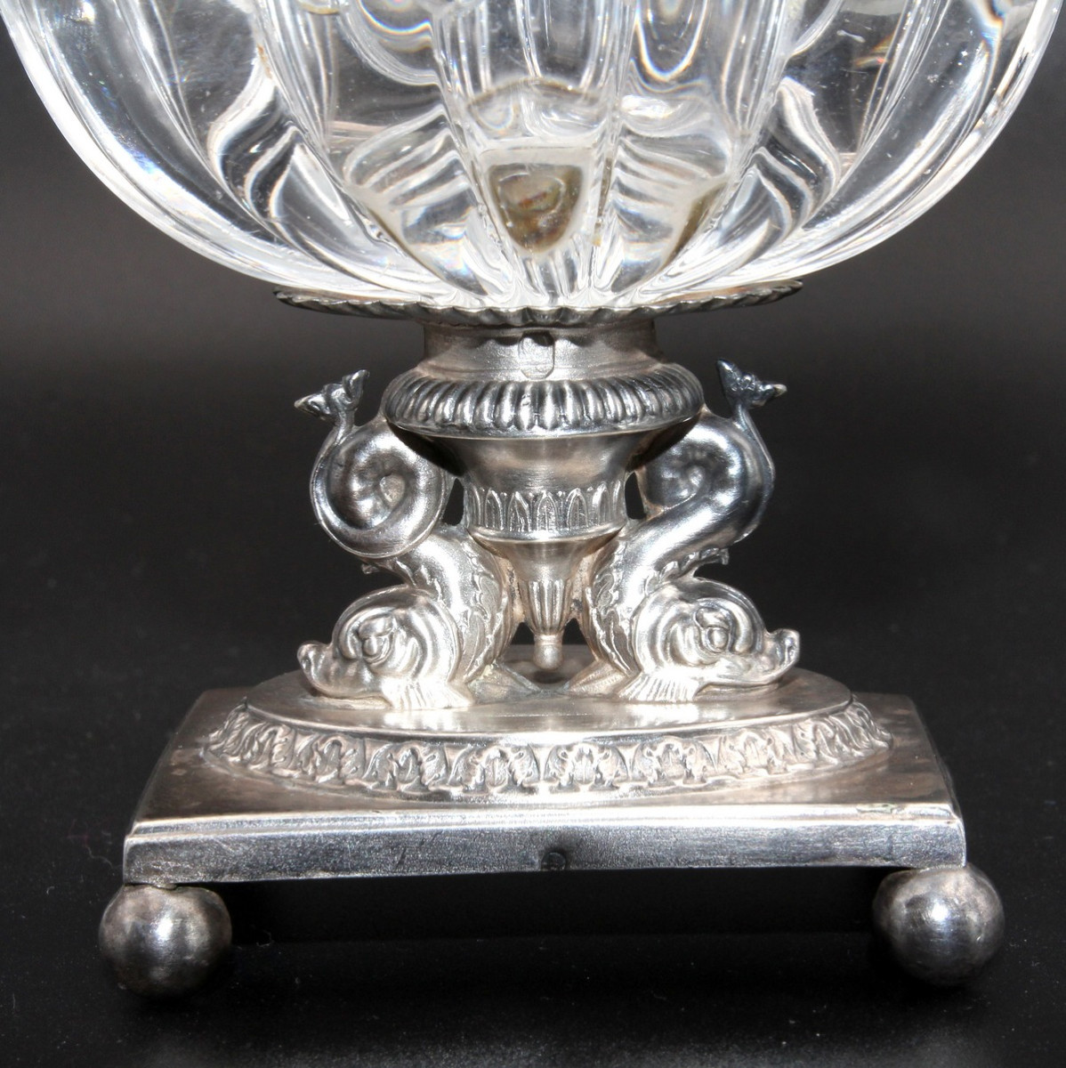 Pair Of Dolphin Salt Cellars, Paris, 1819/1838-photo-2