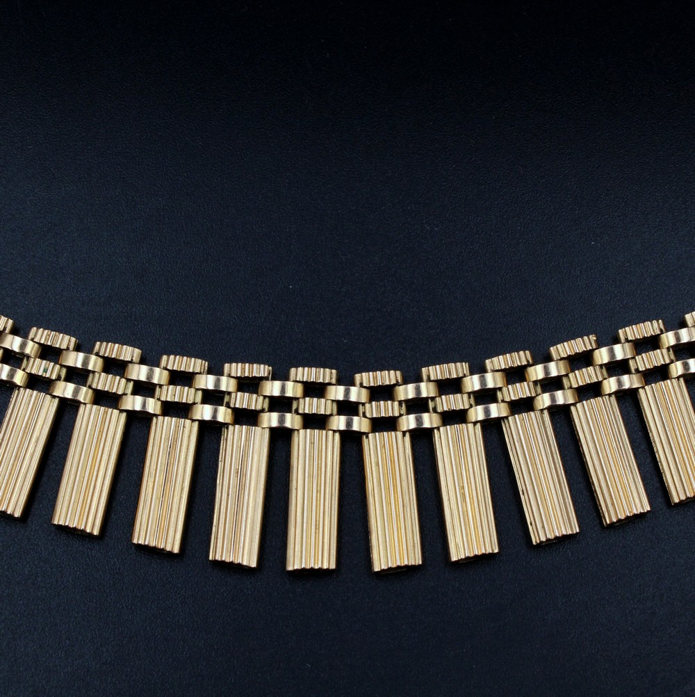 Collier draperie or jaune réversible-photo-3