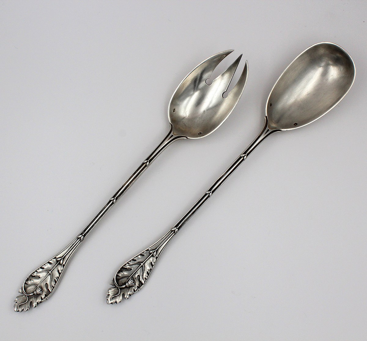 Couvert à salade en argent-photo-2