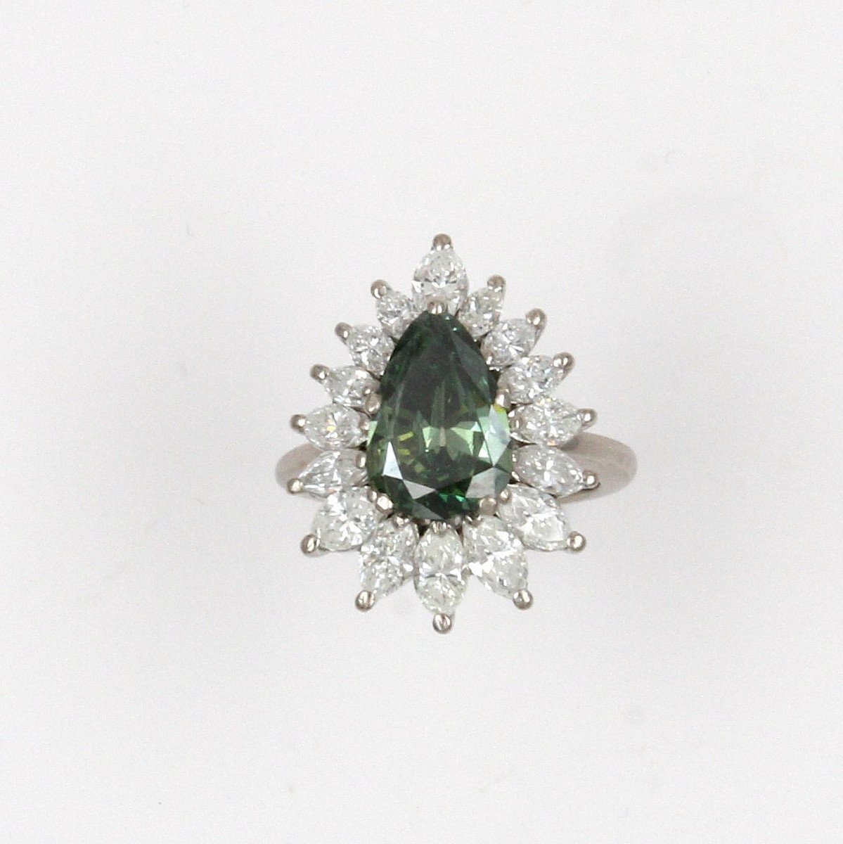 Bague diamant vert