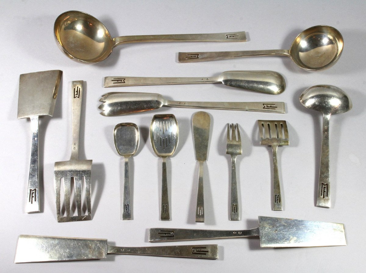 Tetard Frères Circa 1933 - Silver Cutlery With The Monogram Of Pierre Mendes France.-photo-2