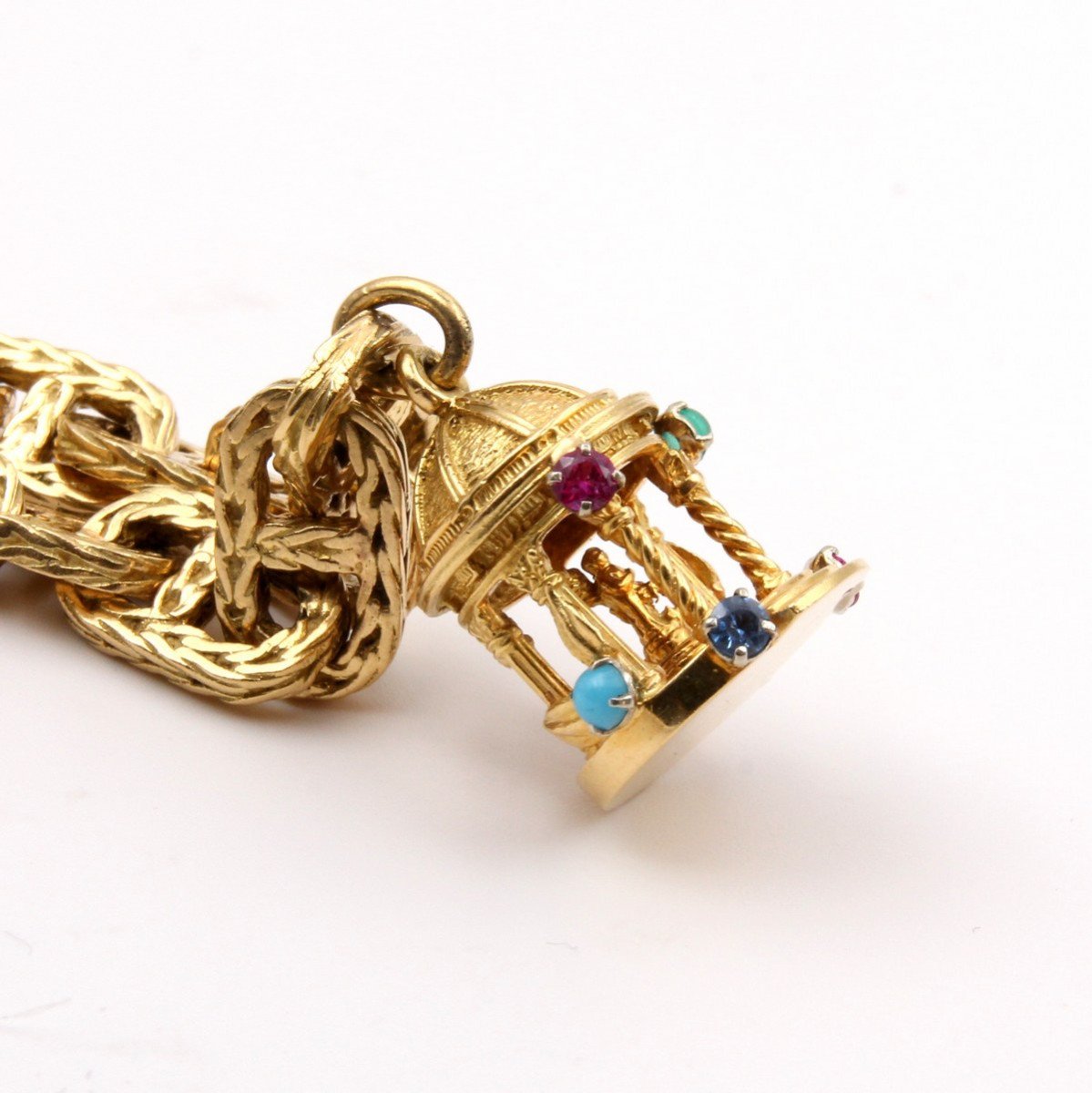 Rollang & Cie - Chain Bracelet Adorned With Three Pendants-photo-2