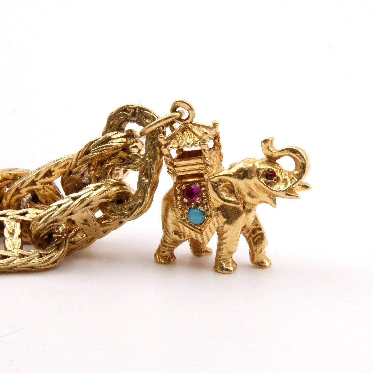 Rollang & Cie - Chain Bracelet Adorned With Three Pendants-photo-3