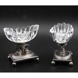 Pair Of Dolphin Salt Cellars, Paris, 1819/1838