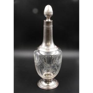 SCHWEITZER & FORT Carafe à vin en cristal et argent