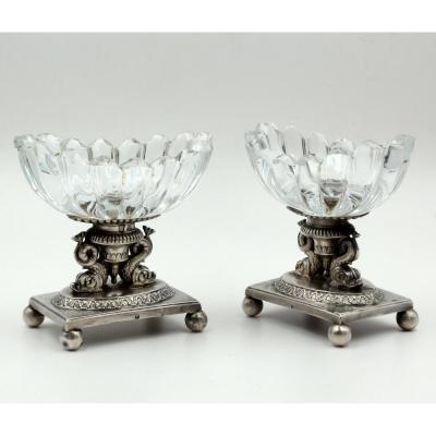 Pair Of Salerons Dauphins Paris 1819/1838