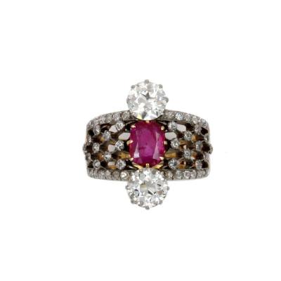 Ruby And Diamonds Ring