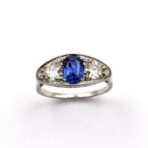 1930 Sapphire And Brilliants Ring