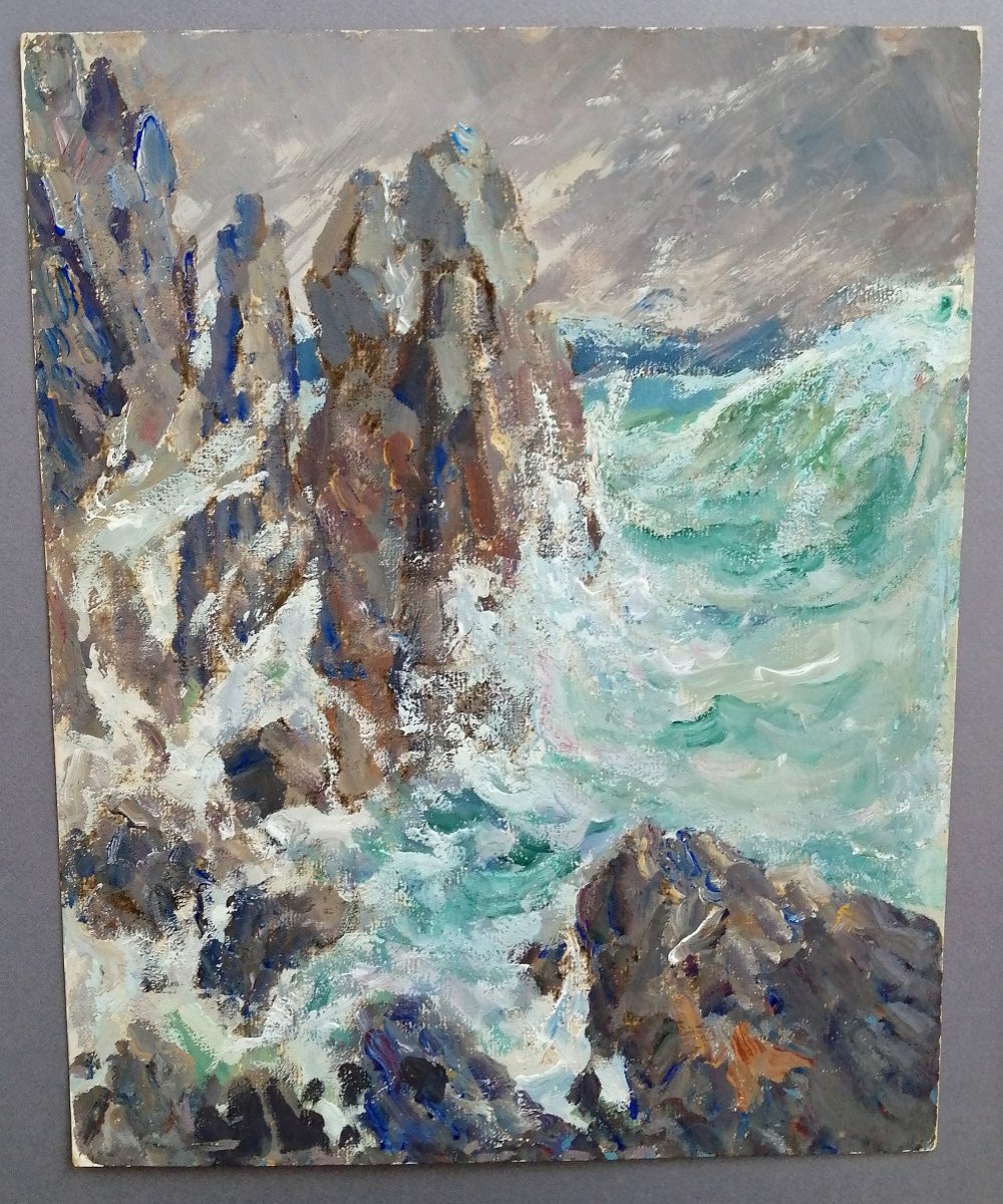 La côte sauvage au Pouliguen, 1930, Charles Tranchand