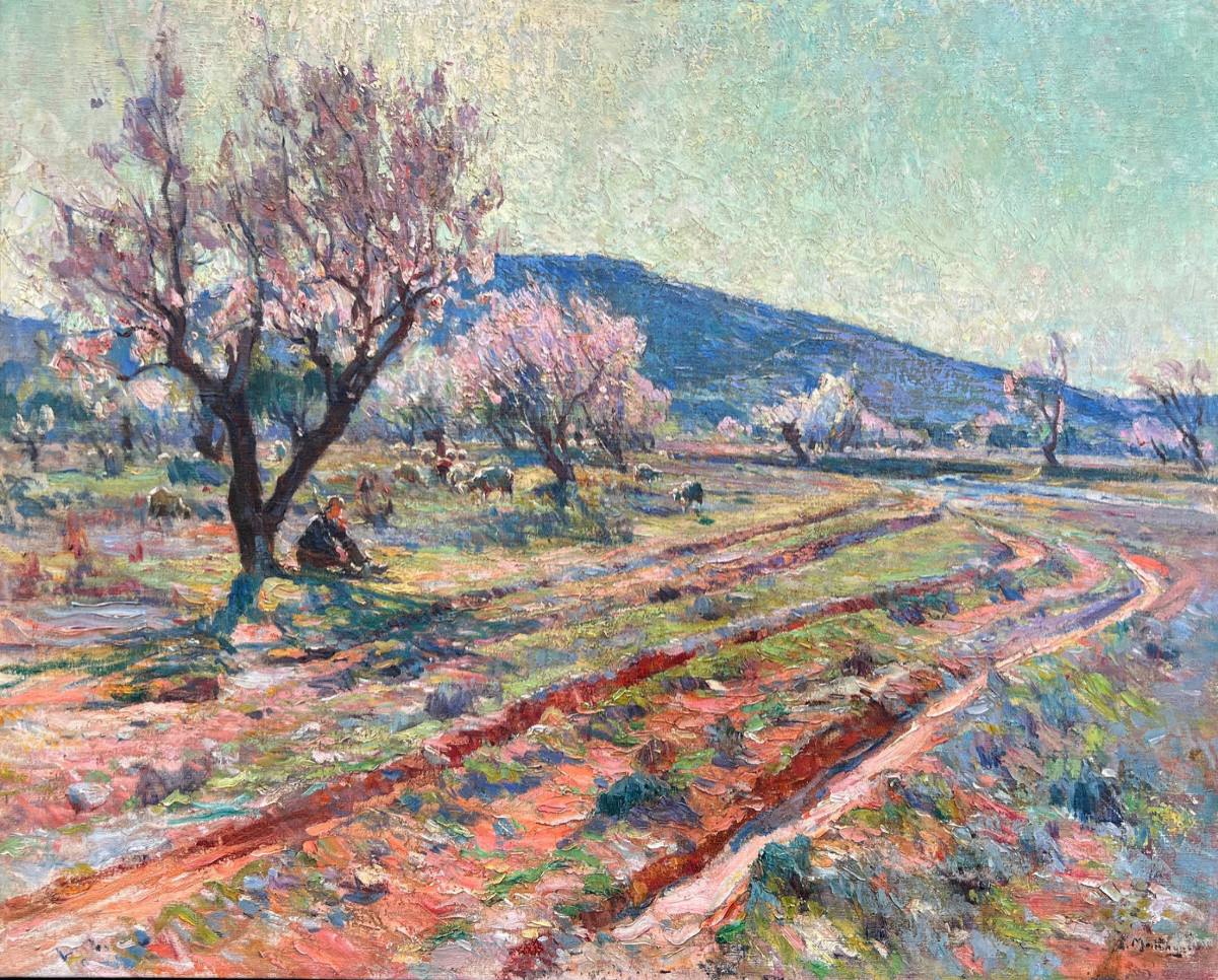 Provence, amandiers, par Louis Agricol Montagné, 1910