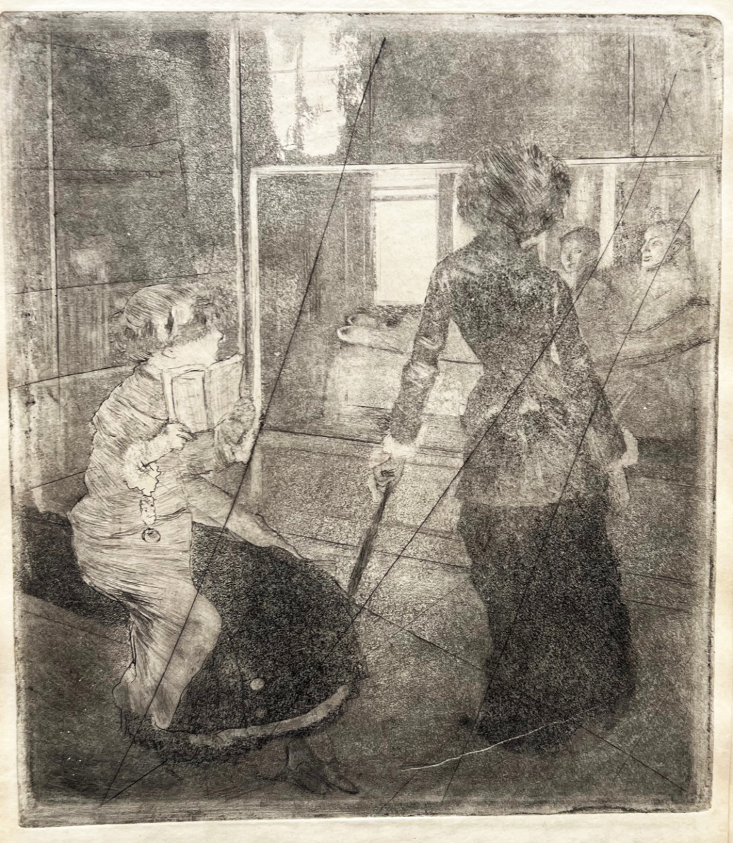 Edgar Degas, Mary Cassatt At The Louvre, 1876