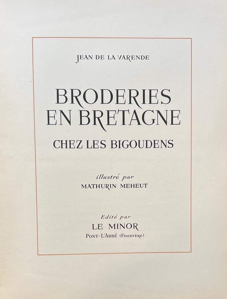 Mathurin Méheut, Broderies en Bretagne, De La Varende-photo-4