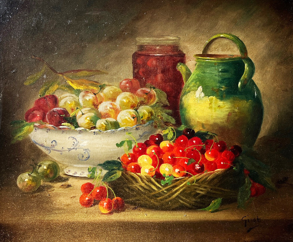 Still Life With Fruit, By Girot